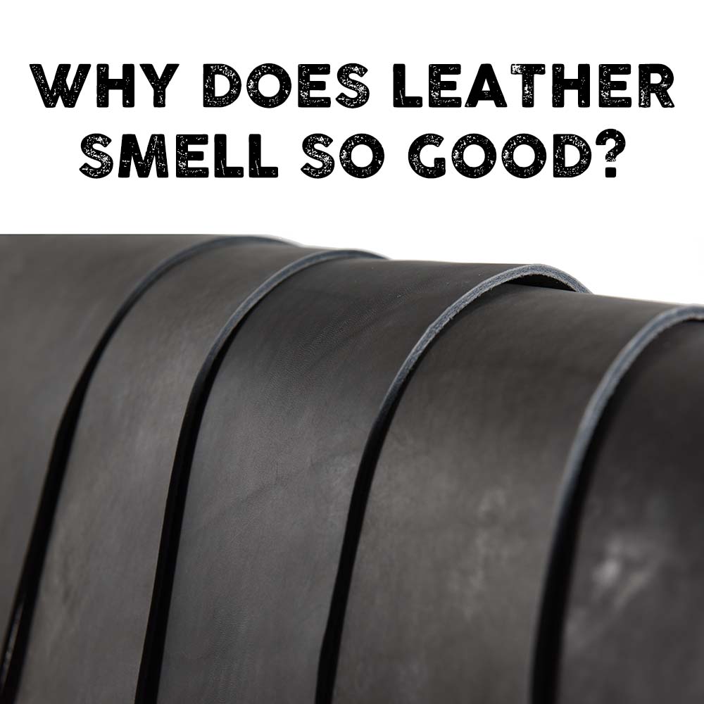 draped hides of leather have a good leather smell