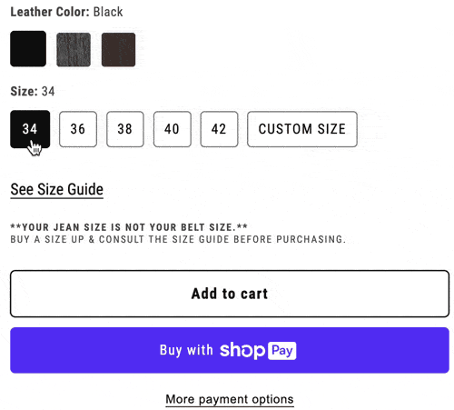 burberry belt size chart