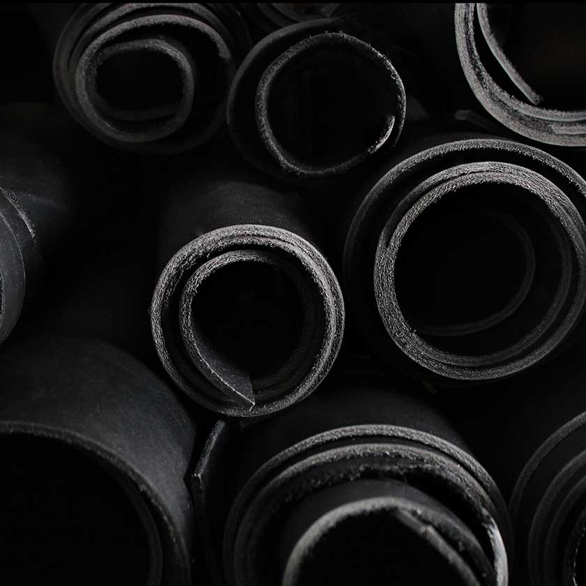 rolls of black leather for making black belt, made in USA. Our leather is similar to harness leather and english bridle leather, but more supple.