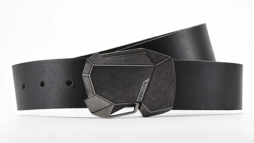 Obscure Belts Mens Leather Belt with Stone Fractal Magnetic Buckle, Full-Grain 1.5 Casual & Jeans Belt | Black / Size 38 Obscure Belts Mens Leather Belt with Stone Fractal Magnetic Buckle, Full-Grain 1.5 Casual & Jeans Belt | Black / Size 38
