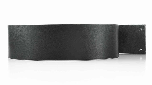 Black full grain leather belt repair kit for Obscure Belt buckles. Made to order American leather. Custom belt size
